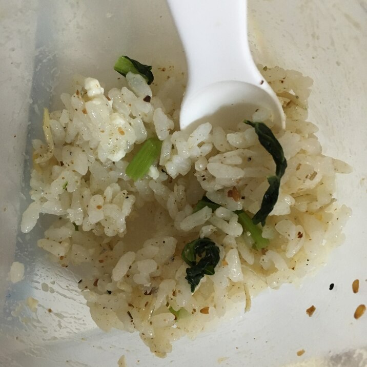 原離乳食 じゃこ小松菜ごま混ぜご飯